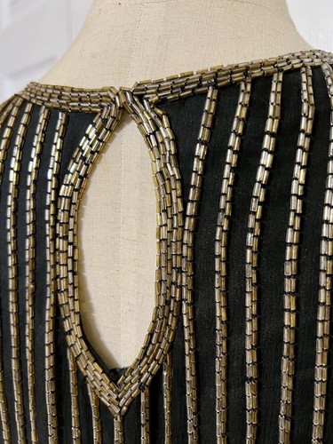 Vintage Stenay Top L 100% Silk Heavy Beaded ‘80’s Shoulder Pads Party Formal - Picture 7 of 8