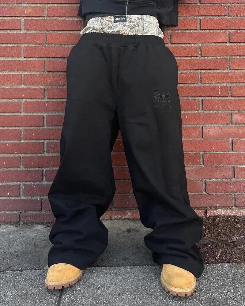 Y2K pants vintage Harajuku double Embroidered waist Y2K pants vintage Harajuku double Embroidered waist