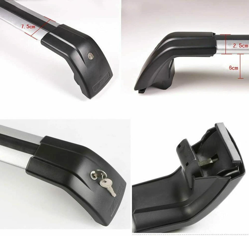 Barra transversal portaequipajes de techo de aluminio de 2 piezas apta para Audi Q5 2009-2017 Foto 4 de 4