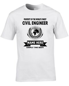 Civil Engineer Custom Men S T Shirt World Best Job Construction