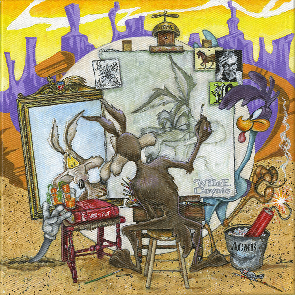 Warner Brothers-Limited Edition Canvas Signed Dan Bowden-Me,Myself and A-i-e-e