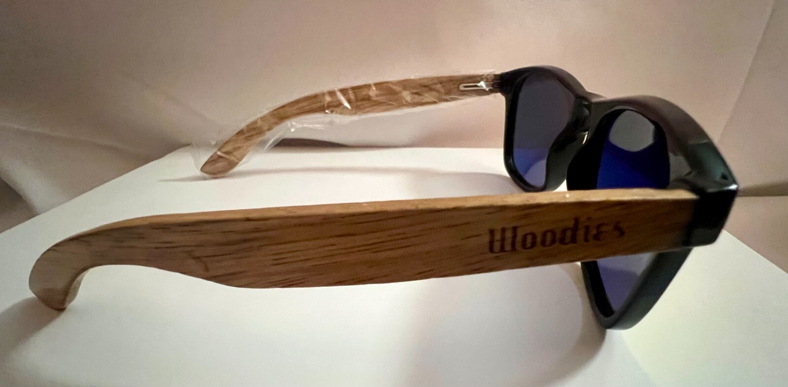Woodies Zebra Wood Sunglasses with Orange Mirror Polarized Lens Unisex