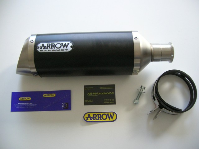 Sport Auspuff Arrow Thunder Dark Länge 27 cm Yamaha YZF 600 R6 ab 06 RJ15 RJ11