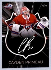 Cayden Primeau 2023-24 Collect-Edition White Auto 11/30 #NNO Montreal Canadiens