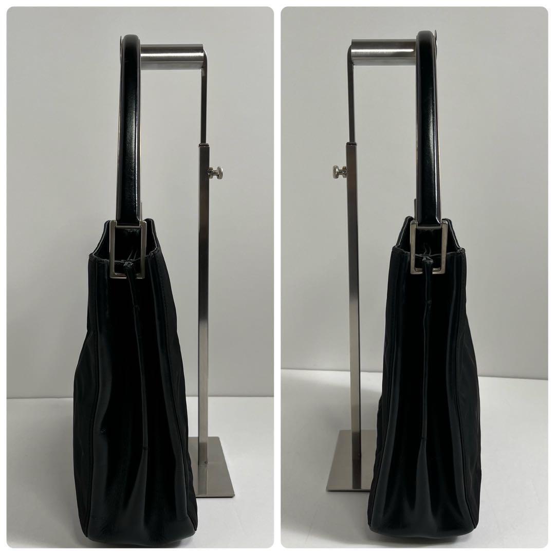 PRADA FW1998 Metal Handle Bag Black Leather Authentic Pre PRADA FW1998 Metal Handle Bag Black Leather Authentic Pre
