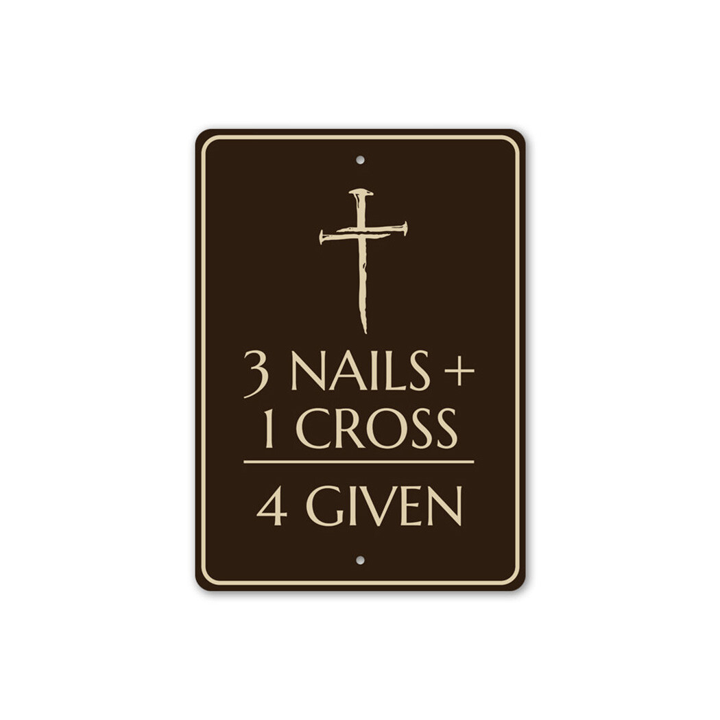 Christian Sign, We are 4GIven Faith Sign, Inspirational Decorative Metal Sign