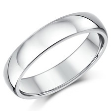 Sterling Silver Wedding Ring Heavy Court Shaped 5mm Band Men's Ladies Band