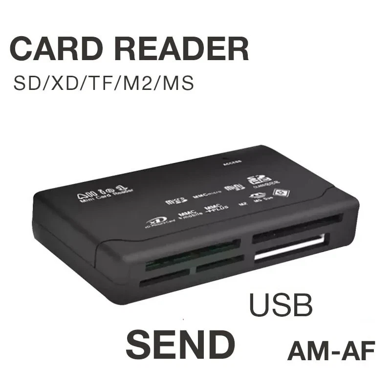 ALL-IN-ONE Kartenleser Speicherkarten USB Kartenlesegerät CF/SD/xD/MS/SDHC NEU - Bild 4 von 4