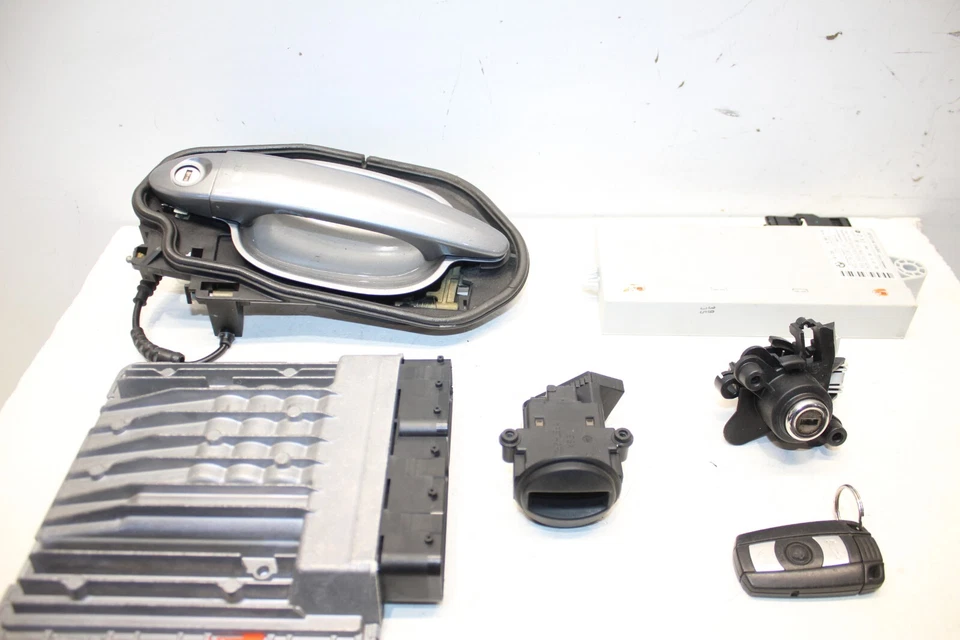 BMW 525I E60 2006 juego de encendido llave bloqueo manija módulo OEM Foto 3 de 4