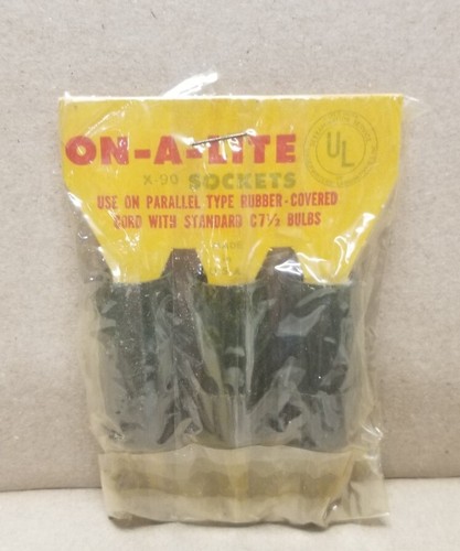 Vintage On-A-Lite Weihnachtsbeleuchtung Steckdosen - 3er Paket - Bild 1 von 2