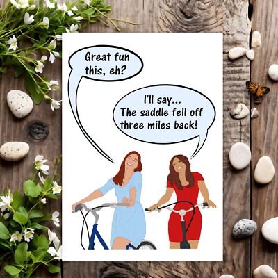 Funny Birthday Card Rude Joke Humour for Her Women Female - Saddle | eBay