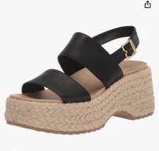 Dr. Scholls Women's Delaney Espadrille Platform Wedge Sandal Size 7.5 Confort