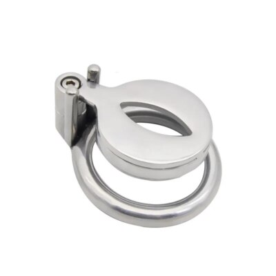 Stainless Steel Male Chastity Device Super Small Metal Flat Chastity Cage Lock
