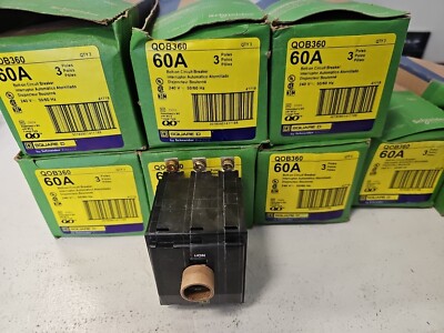 NEW  QTY 1 SQUARE D  QOB360 - TYPE QOB - 60A 240V 3 POLE BOLT-IN CIRCUIT BREAKER