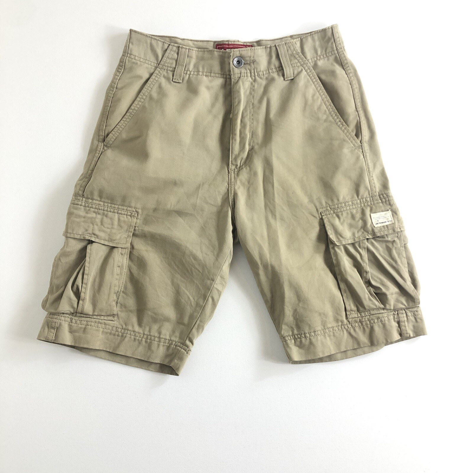 Mens Levis Cargo Shorts Size 30 Khaki 100 Cotton. Gem