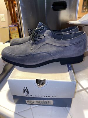 Vintage Men's - Hush Puppies Houn Dawg Gray Duke II Suede Shoes
