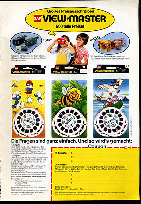 VIEW MASTER -- Großes Preisausschreiben -- Werbung von 1979--