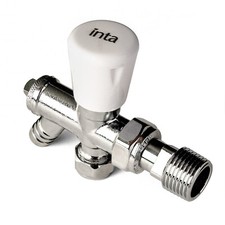 Inta 10mm Straight Manual Radiator Valve with Drain-Off Tail - MRV10DO
