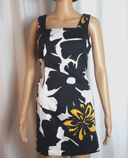 Venus Floral Women's Black and Yellow Dress Size 4( =)