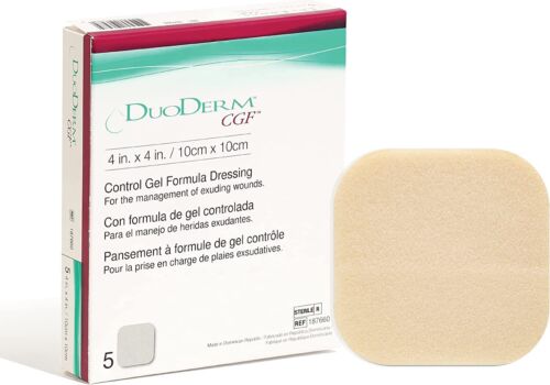 Convatec Duoderm CGF Wound Dressing, 4x4 10cm x 10cm - 1 box of 5 (187660)