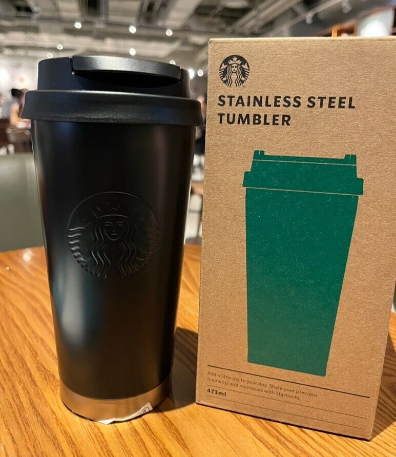 STARBUCKS Korea 2024 Black Matte Elma Tumbler 473ml Grande 16oz