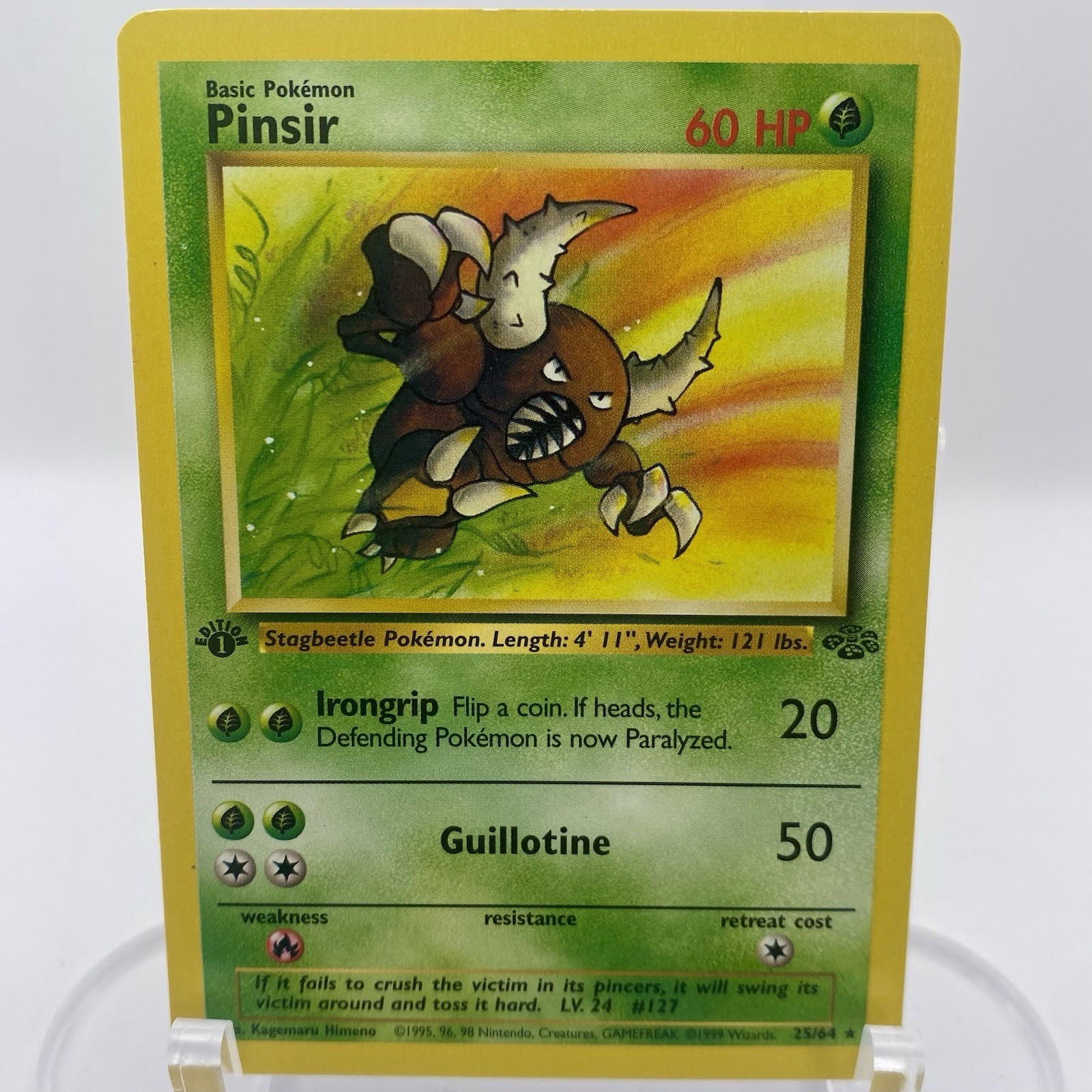 Pinsir 25/64 Jungle 1st Edition MP Rare WOTC Pokémon TCG Vintage Single