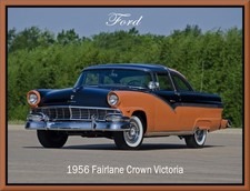 1956 Ford Fairlane Crown Victoria Coupe Toolbox - Refrigerator Magnet 42 Mil