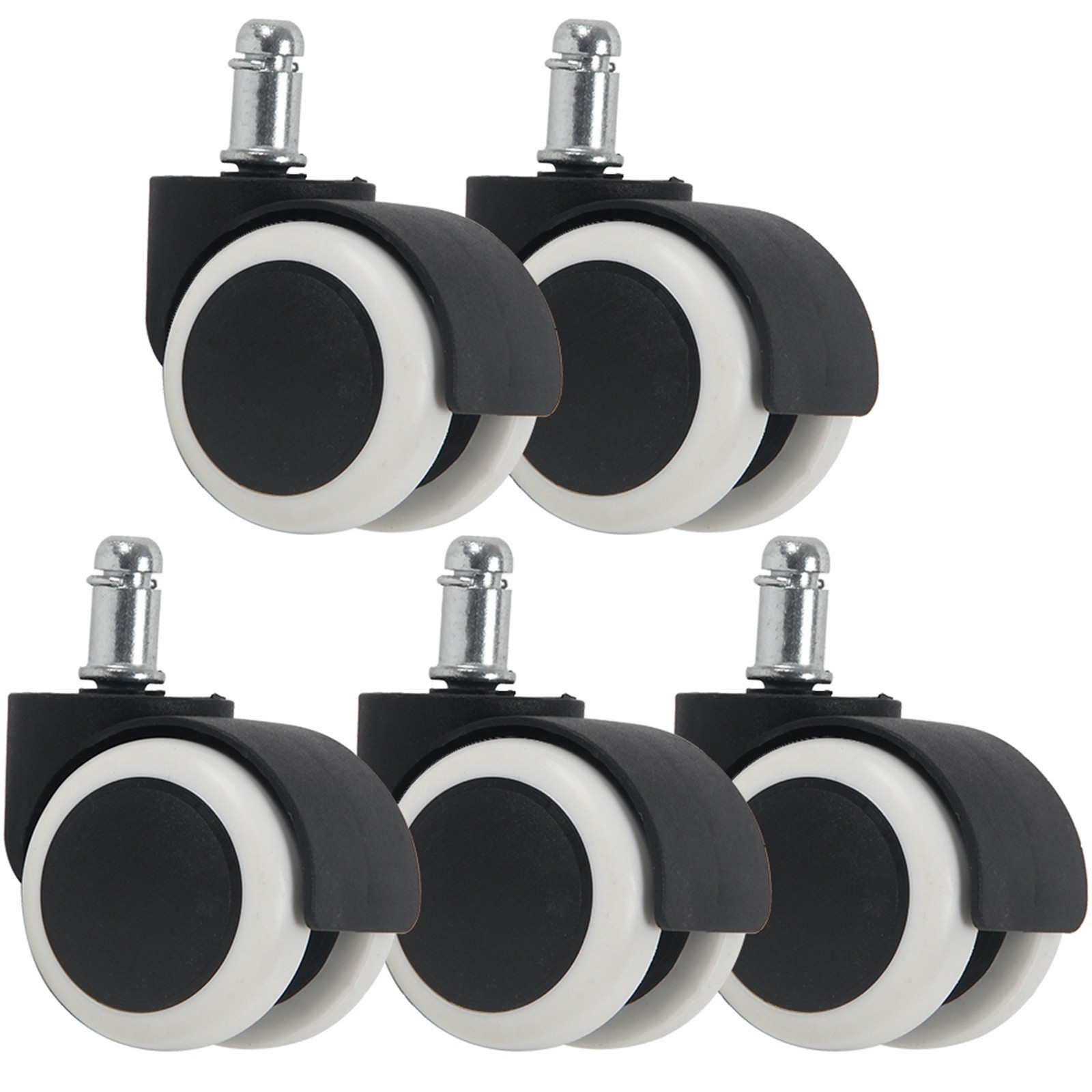 45mm Twin Black Office Chair Seat Replacement Spare Double Castor/Caster Wheels