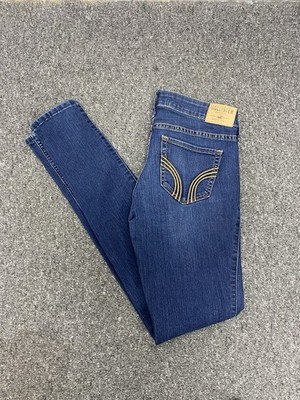 Hollister Deep Blue Super Skinny Denim Stretch Jeans Damen 26  Taille 31  Bein.PT