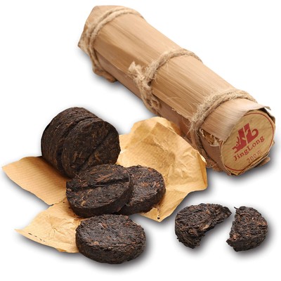 Jinglong Tea Factory - Pu-erh Tea In Bamboo Leaf Tube (80 Cups) Ripe P