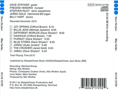 DAVE STRYKER/DAVE STRYKER ORGAN QUINTET - BLUE STRIKE NEW CD