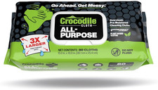 All-Purpose Cleaning Wipes   80 Count, 15"X10" Extra Large Plant-Based Disposabl