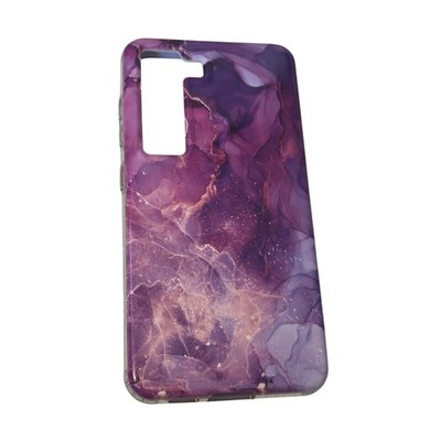 Phone Case Purple Gold Marble Samsung Galaxy S23 5G 