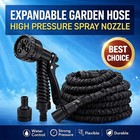 15M 30M Flexible Expandable Water Garden Hose Pipe Car Wash Spray Nozzle Gun