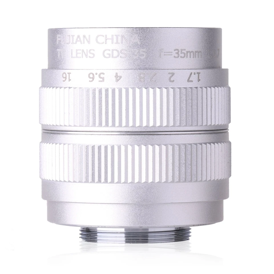 Silver 35mm f1.7 2/3" C CCTV Lens Adapter for M3 N1 FX NEX Micro 4/3 Pentax new - Image 2 of 4