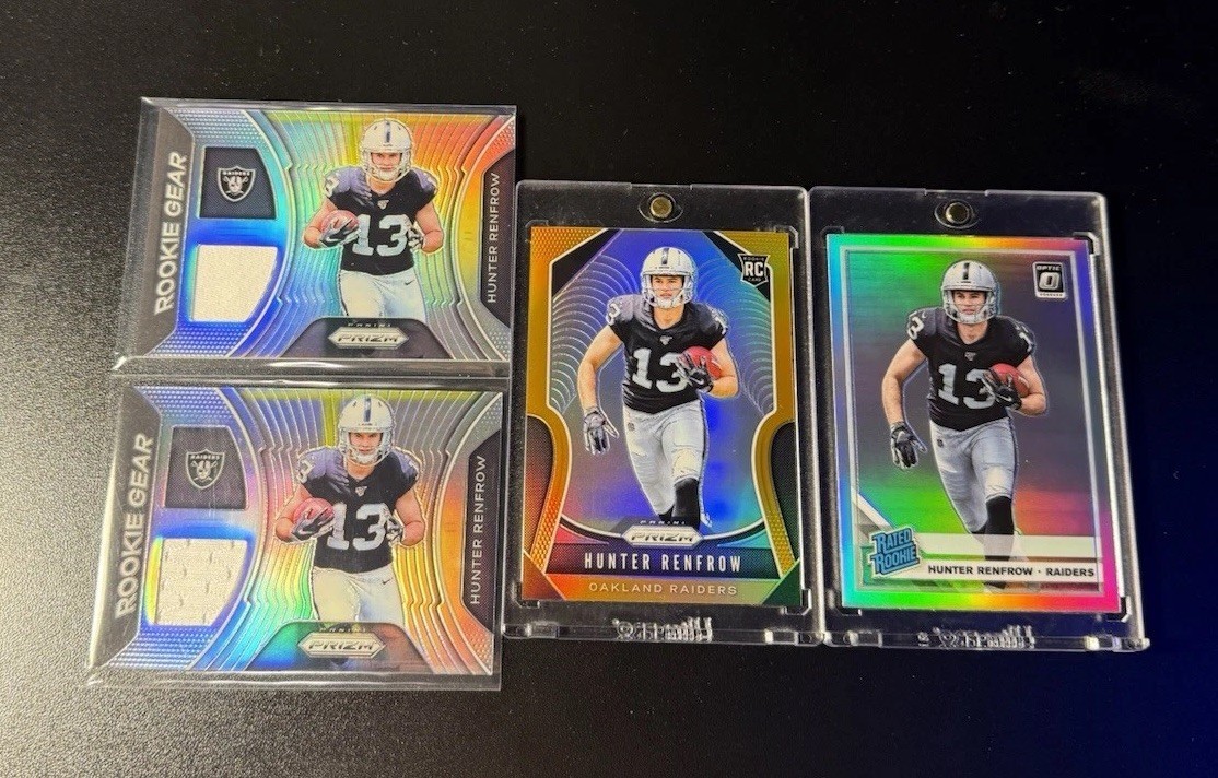 2019 Panini Prizm Orange /249 Hunter Renfrow #357 Rookie RC Optic Holo Raiders