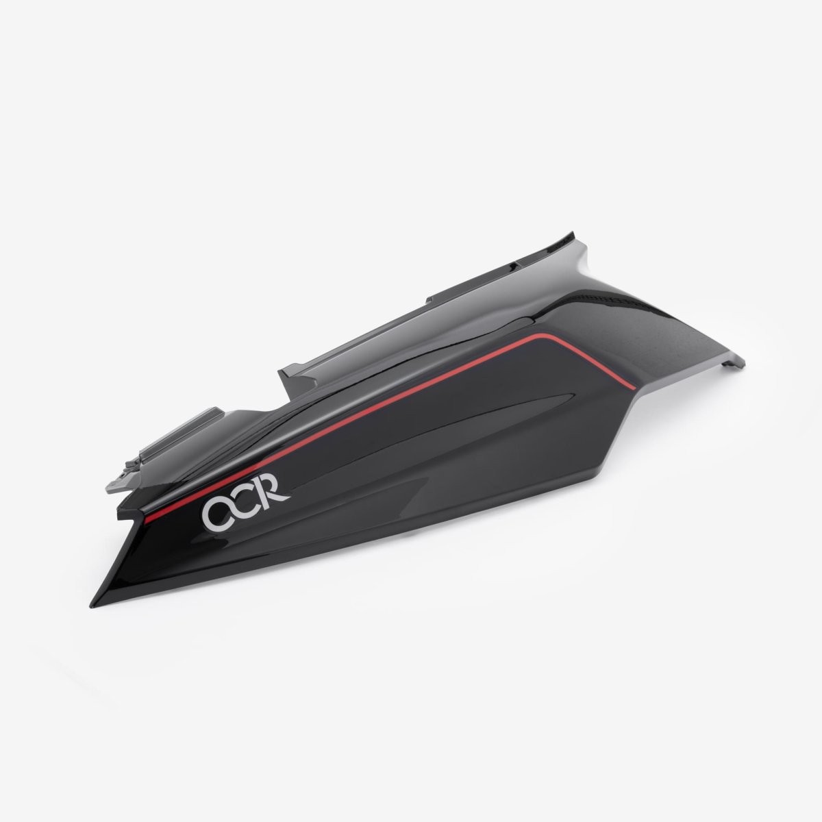 Rear Upper Right Panel Black with Red Decals Screw-on Easy Installation Painted