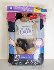 Hanes Ultimate 6 1 Bonus Pack Cotton Brief Panty Set 40H7CC 9/2XL NIP