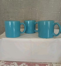 Burton Burton Fib Robin Egg Blue Ceramic Coffee Cups 11oz Set Of 3 High Gloss