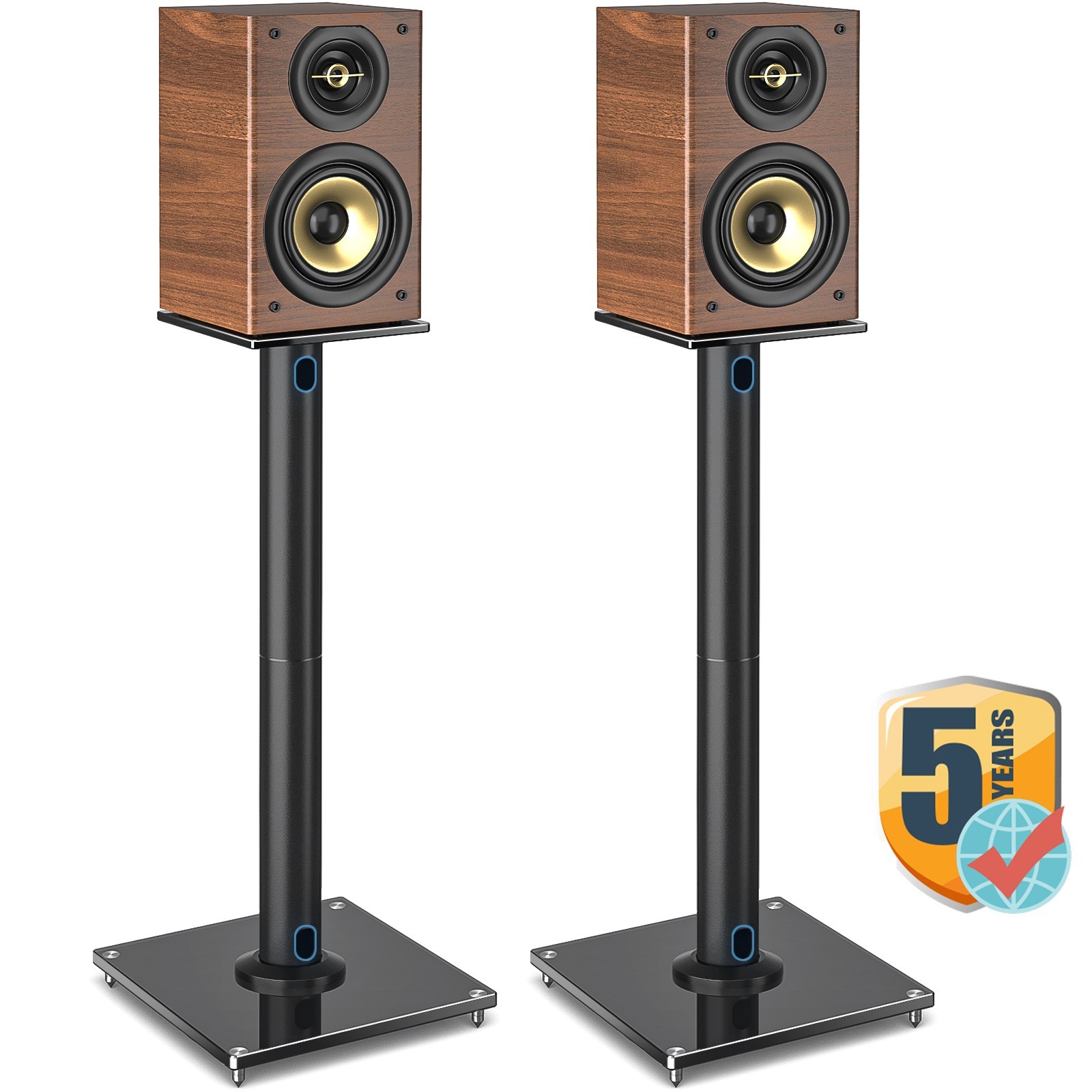 S Pair 45&deg; Swivel Adjustable Stands With Cable Management