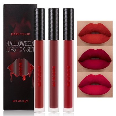 BADCOLOR 3 Colors Red Matte Liquid 0.66 Fl Oz (Pack of 3), Burgundy Ruby 