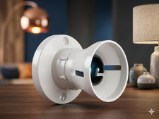 Bayonet Batten White Ceiling Lamp Holder, BC, Light Bulb Socket, Lamp Fitting