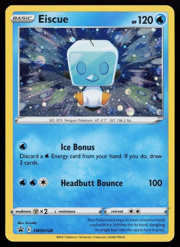 Eiscue SWSH128 Cosmos Holo SWSH Sword & Shield Promo Cards Pokémon Card