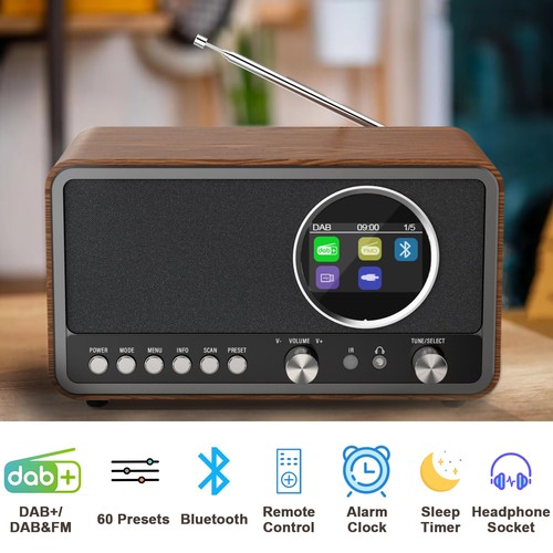 DAB Radio DAB+, DAB Plus, FM, HiFi Speakers 5W, Headphone Jack, TFT... - Picture 2 of 9