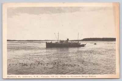 Postcard SS Allowrie Ferry St Andrews NB Canada