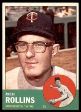 1963 Topps #110 RICH ROLLINS  Minnesota Twins  NM