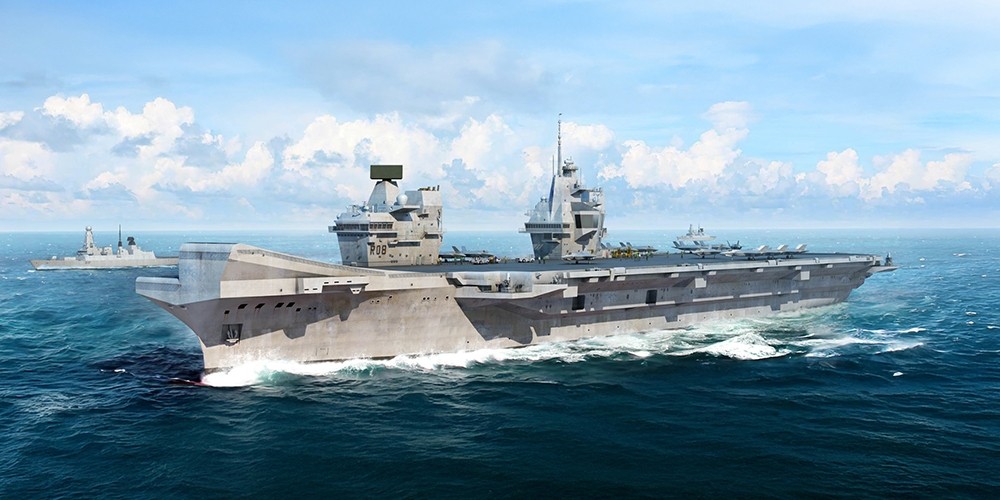 Trumpter TM06751 Royal Navy Aircraft Carrier R08 HMS Queen Elizabeth Plastic Kit