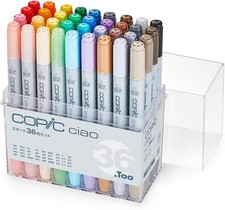 Too Copic Ciao Start 36-Color Set, Made in Japan, Multicolor Illustration Marker