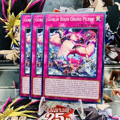 3x Yugioh Playset Goblin Biker Grand Pileup LEDE-EN073 Common 1st Ed Near Mint