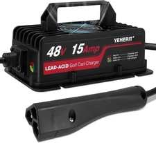 YEHERIT 48v 15a Golf Cart Charger Compatible with EZGO TXT & RXV